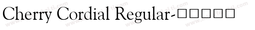 Cherry Cordial Regular字体转换